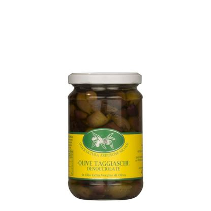 Picture of Pitted taggiasca olives in extra virgin olive oil