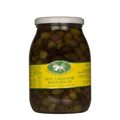Picture of Pitted taggiasca olives in extra virgin olive oil