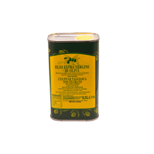 Olio Extra Vergine di Oliva - Cultivar Taggiasca - Mosto Latta 500 ml