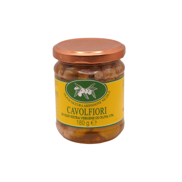 Cavolfiori in Olio Extra Vergine di Oliva - Vasetto 180 g.