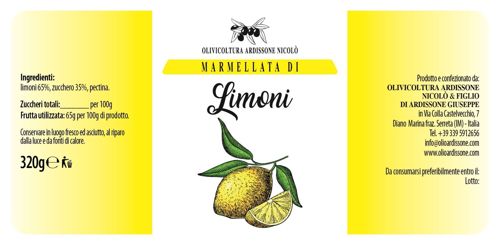 Marmellata di Limoni 320g