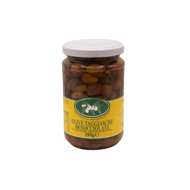 Olive Taggiasche denocciolate in Olio Extra Vergine di Oliva - Vasetto 290g.